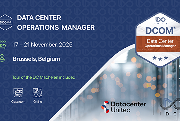IDCA Certification as Data Center Operations Manager hosted by Datacenter United 17-21 November